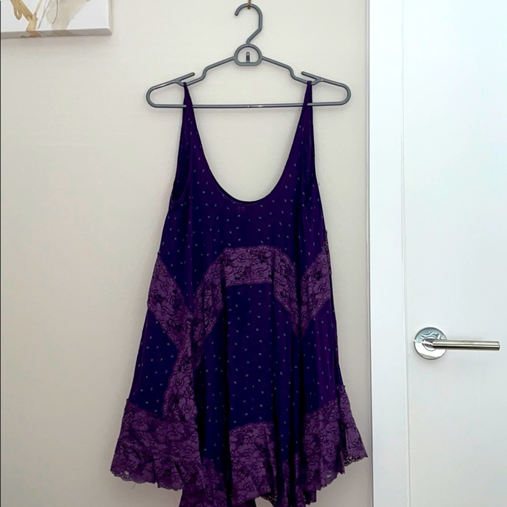 Free People Deep Purple She Swings Dress - Size XS